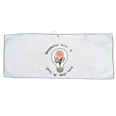 Boundaries Are A Form Of Selfcare Large Microfiber Waffle Golf Towel