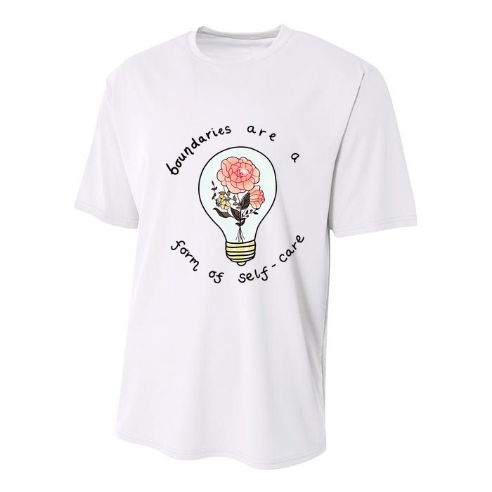 Boundaries Are A Form Of Selfcare Youth Performance Sprint T-Shirt