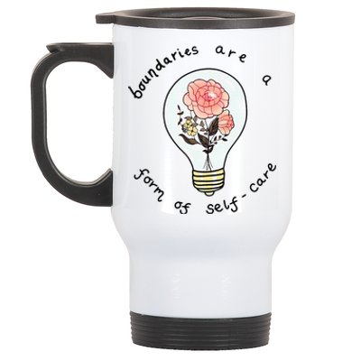 Boundaries Are A Form Of Selfcare Stainless Steel Travel Mug