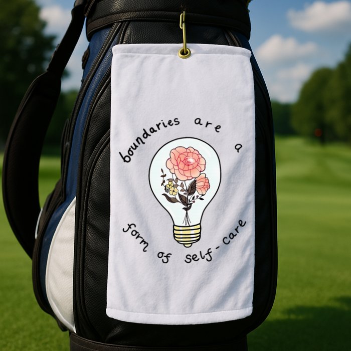 Boundaries Are A Form Of Selfcare Golf Towel
