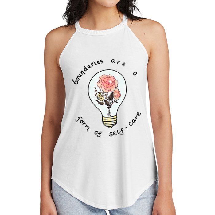 Boundaries Are A Form Of Selfcare Women's Perfect Tri Rocker Tank