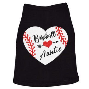 Baseball Auntie Aunt Heart Softball Doggie Tank