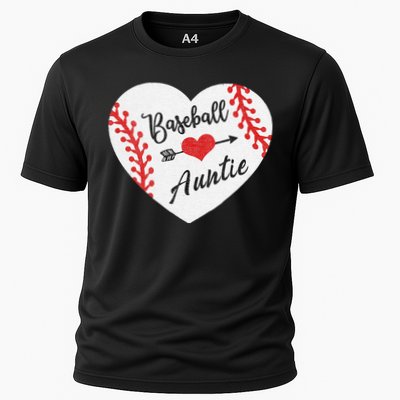 Baseball Auntie Aunt Heart Softball Performance Shirt