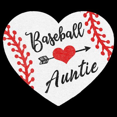 Baseball Auntie Aunt Heart Softball T-Shirt