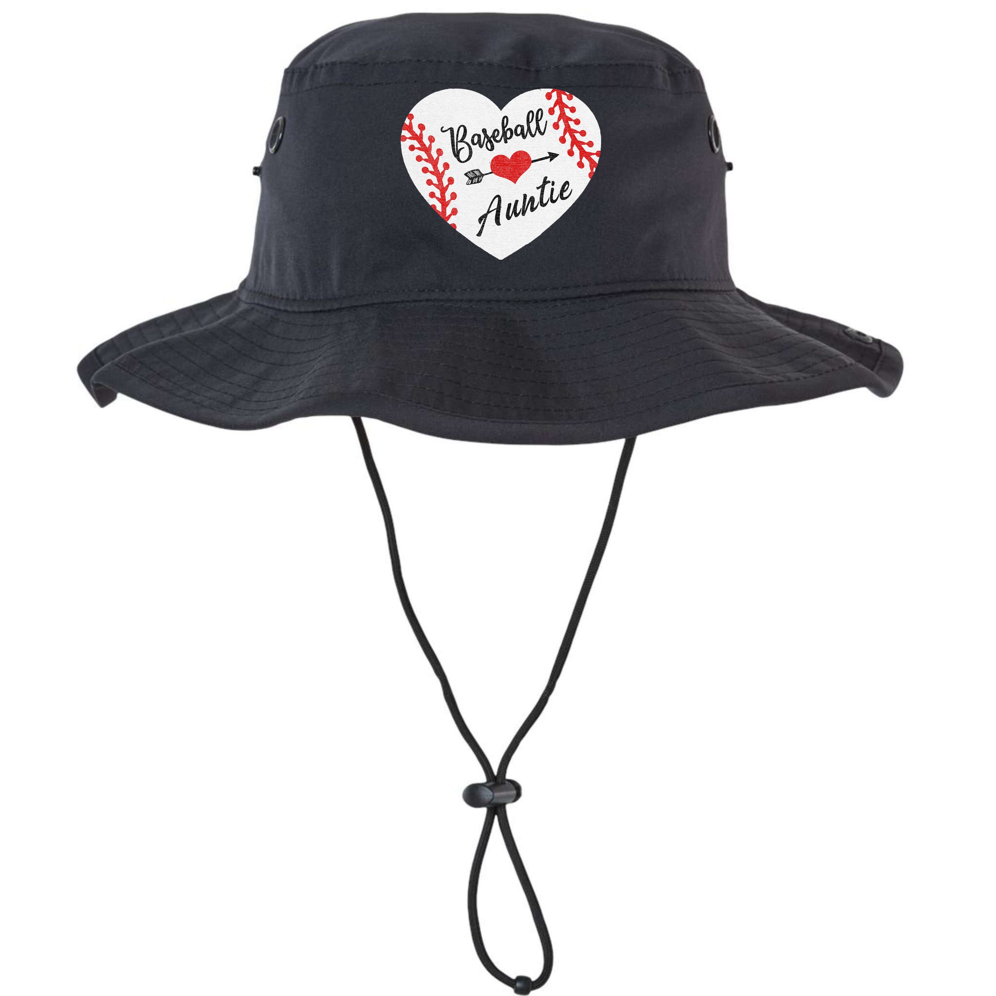 Baseball Auntie Aunt Heart Softball Bucket Hat