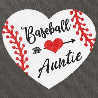 Baseball Auntie Aunt Heart Softball Cotton Canvas Backpack
