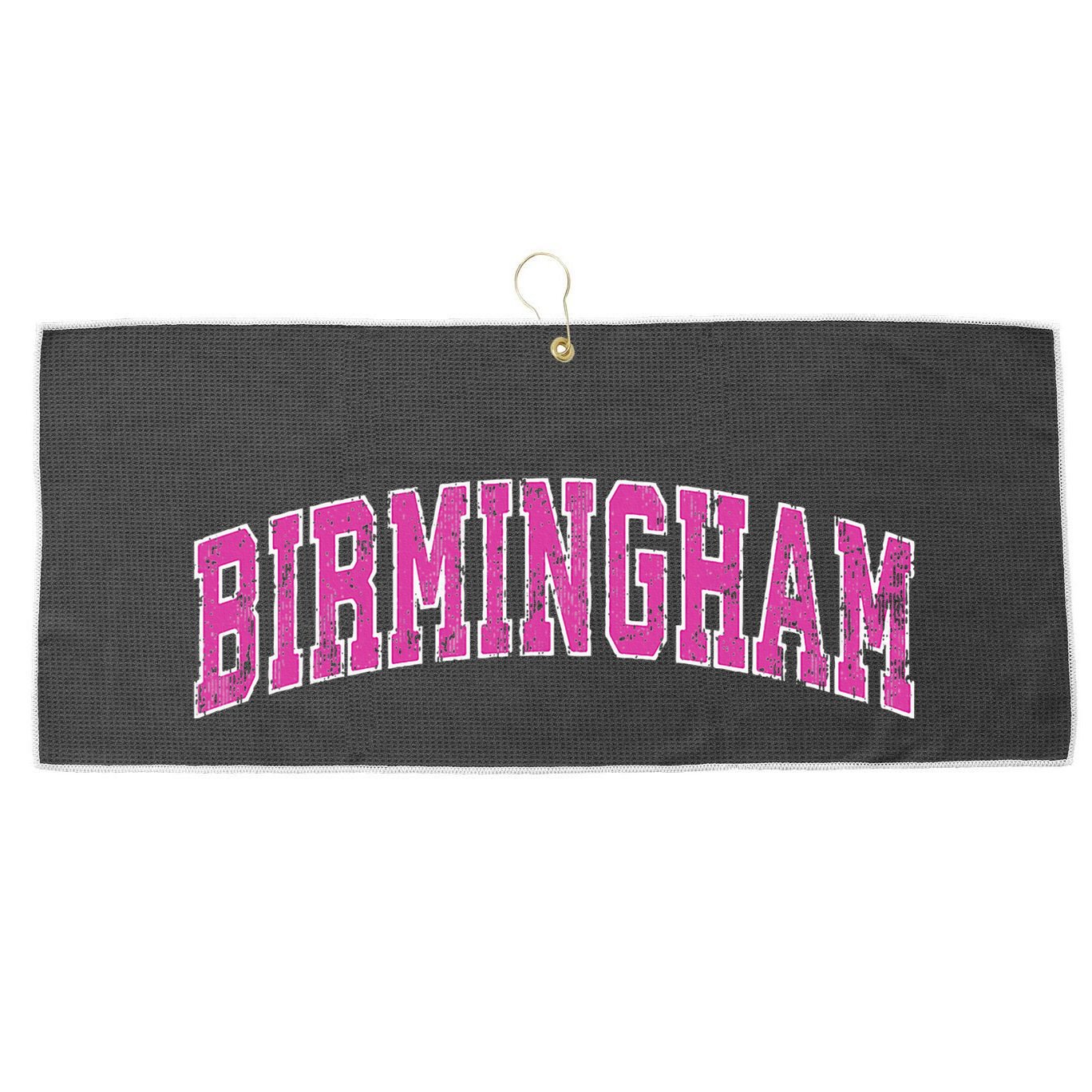 Birmingham Alabama Al Vintage Sports Design Large Microfiber Waffle Golf Towel