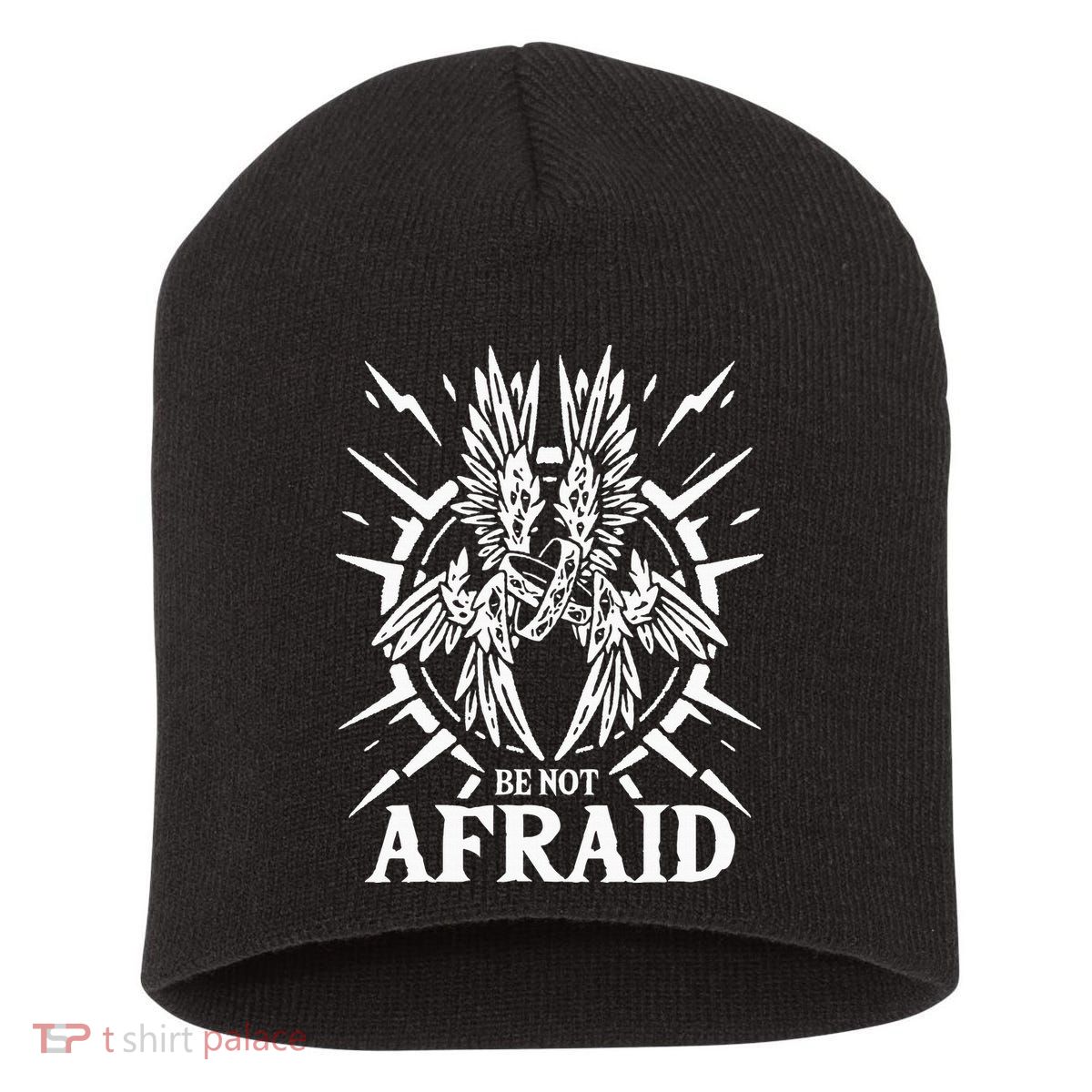 Biblically Accurate Angel Be Not Afraid Bible Angel Short Acrylic Beanie