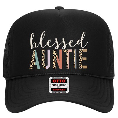 Blessed Auntie Aunt Cute Leopard funny mother's day Trucker Hat