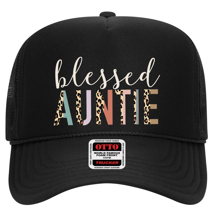 Blessed Auntie Aunt Cute Leopard funny mother's day Trucker Hat