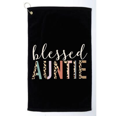 Blessed Auntie Aunt Cute Leopard funny mother's day Golf Towel