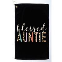 Blessed Auntie Aunt Cute Leopard funny mother's day Golf Towel