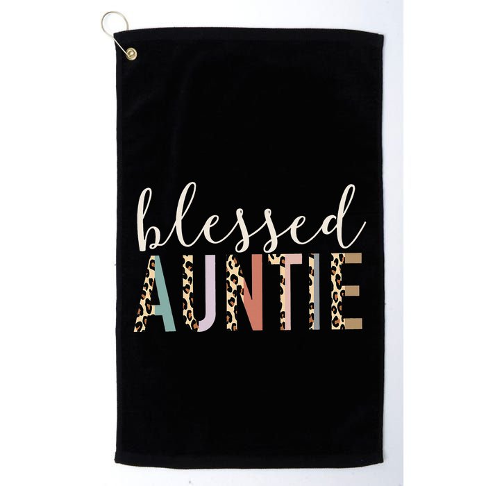 Blessed Auntie Aunt Cute Leopard funny mother's day Golf Towel