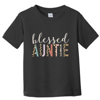 Blessed Auntie Aunt Cute Leopard funny mother's day Toddler T-Shirt