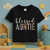 Blessed Auntie Aunt Cute Leopard funny mother's day Toddler T-Shirt