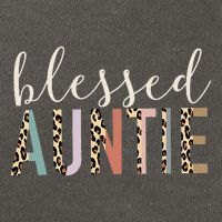 Blessed Auntie Aunt Cute Leopard funny mother's day Cotton Canvas Backpack
