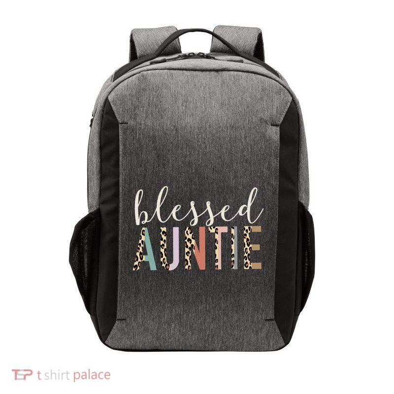 Blessed Auntie Aunt Cute Leopard funny mother's day Vector Backpack