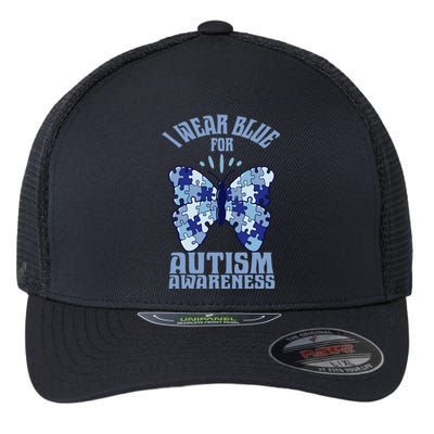 Butterfly Autism Awareness Gift Flexfit Unipanel Trucker Cap