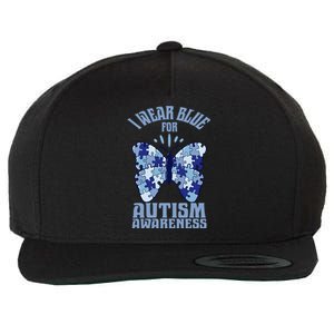 Butterfly Autism Awareness Gift Wool Snapback Cap