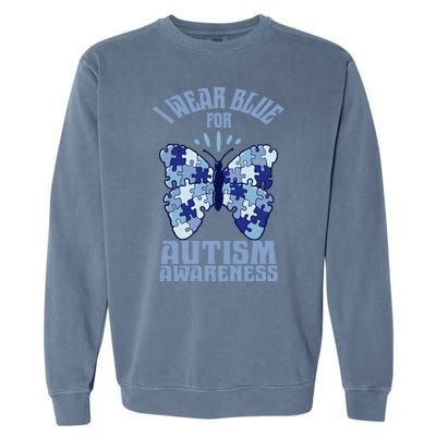 Butterfly Autism Awareness Gift Garment-Dyed Sweatshirt