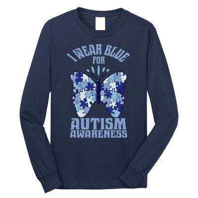 Butterfly Autism Awareness Gift Long Sleeve Shirt