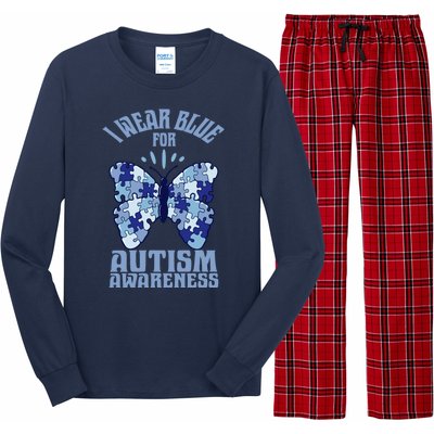 Butterfly Autism Awareness Gift Long Sleeve Pajama Set