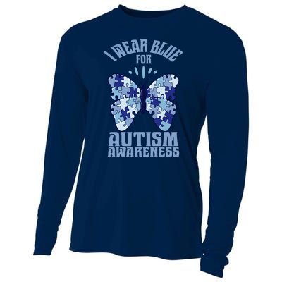 Butterfly Autism Awareness Gift Cooling Performance Long Sleeve Crew