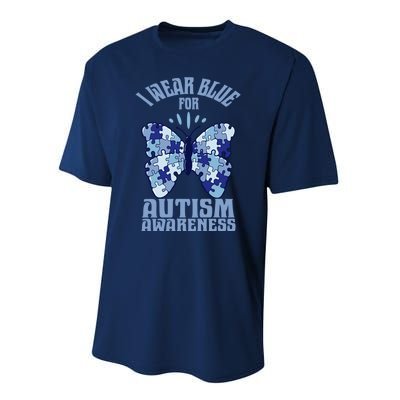 Butterfly Autism Awareness Gift Performance Sprint T-Shirt