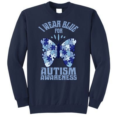 Butterfly Autism Awareness Gift Tall Sweatshirt