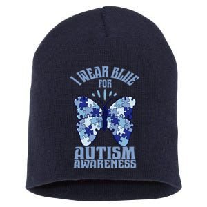 Butterfly Autism Awareness Gift Short Acrylic Beanie