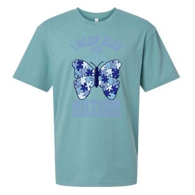 Butterfly Autism Awareness Gift Sueded Cloud Jersey T-Shirt