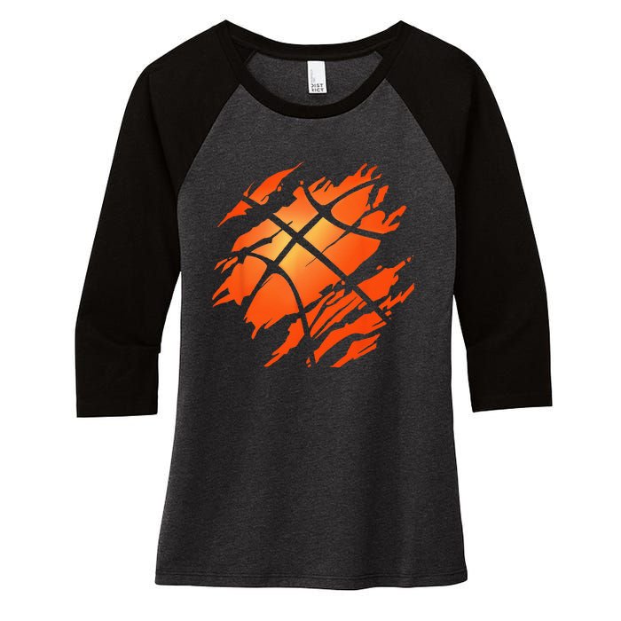 Basketball Apparel Basketball Women's Tri-Blend 3/4-Sleeve Raglan Shirt