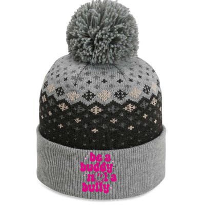 Be A Buddy Not A Bully Retro Smile Anti Bullying Unity Day The Baniff Cuffed Pom Beanie