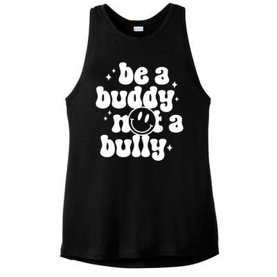 Be A Buddy Not A Bully Retro Smile Anti Bullying Unity Day Ladies PosiCharge Tri-Blend Wicking Tank