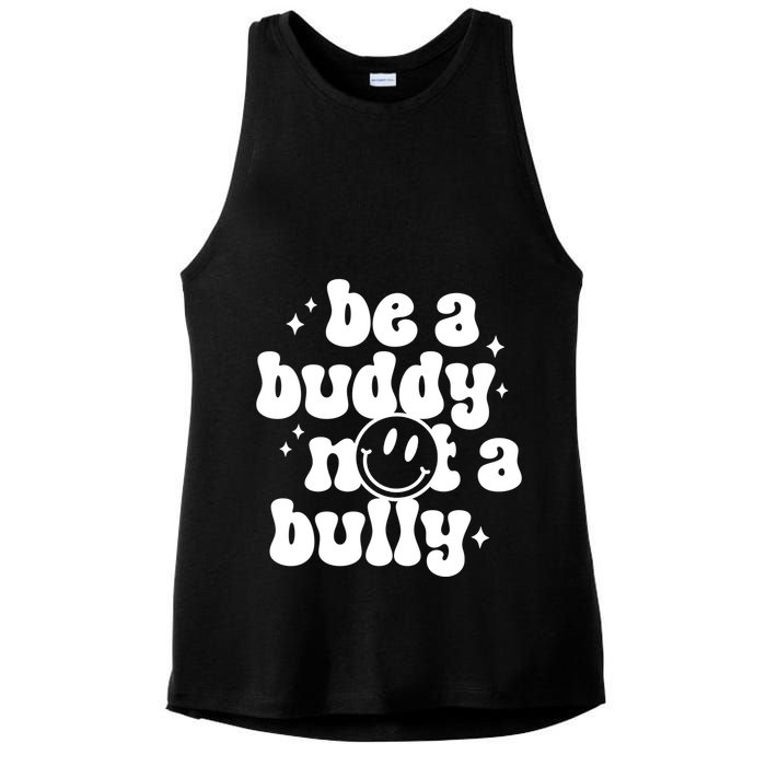 Be A Buddy Not A Bully Retro Smile Anti Bullying Unity Day Ladies PosiCharge Tri-Blend Wicking Tank