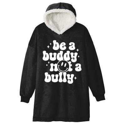 Be A Buddy Not A Bully Retro Smile Anti Bullying Unity Day Hooded Wearable Blanket