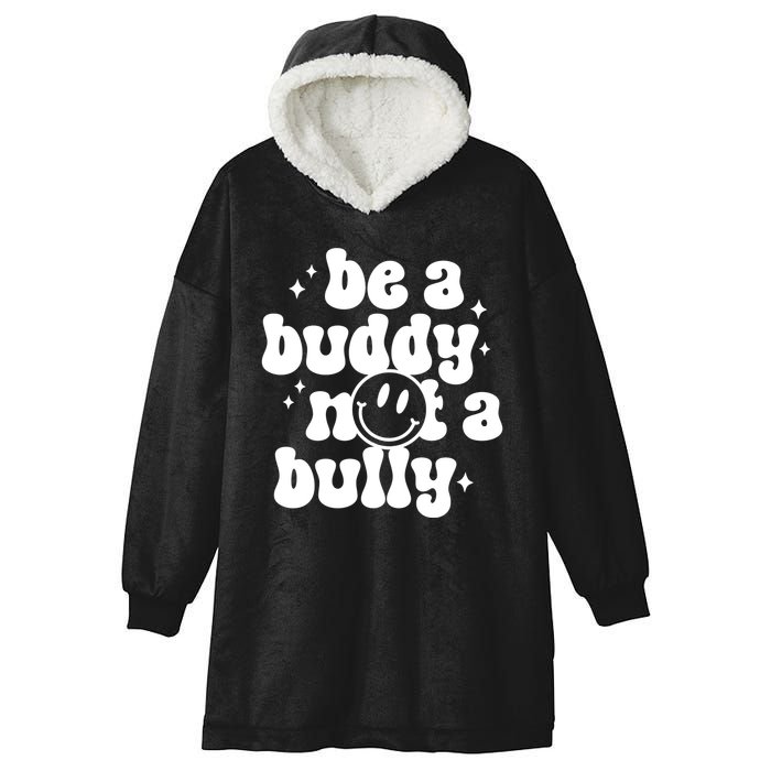 Be A Buddy Not A Bully Retro Smile Anti Bullying Unity Day Hooded Wearable Blanket