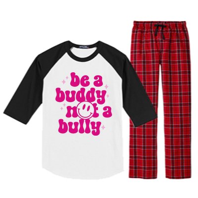 Be A Buddy Not A Bully Retro Smile Anti Bullying Unity Day Raglan Sleeve Pajama Set