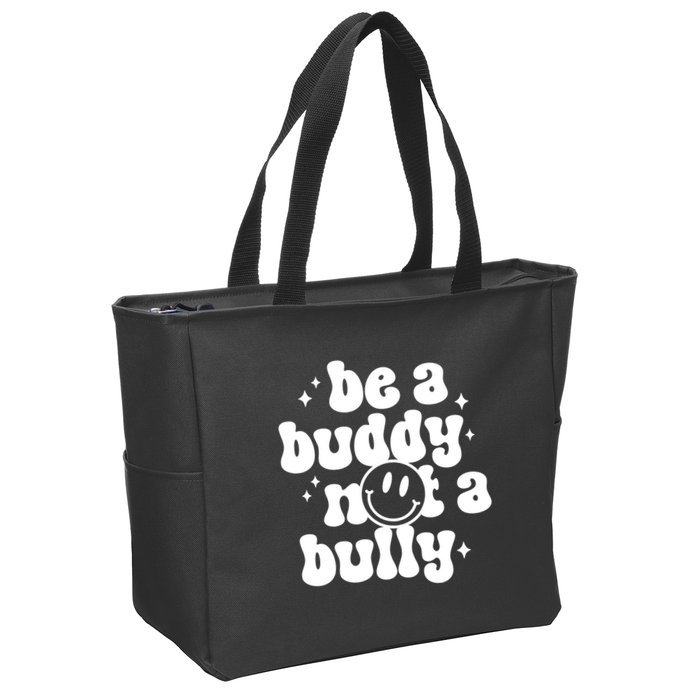Be A Buddy Not A Bully Retro Smile Anti Bullying Unity Day Zip Tote Bag