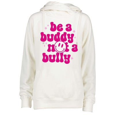 Be A Buddy Not A Bully Retro Smile Anti Bullying Unity Day Womens Funnel Neck Pullover Hood