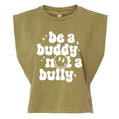 Be A Buddy Not A Bully Retro Smile Anti Bullying Unity Day Garment-Dyed Women's Muscle Tee