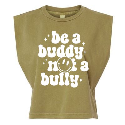 Be A Buddy Not A Bully Retro Smile Anti Bullying Unity Day Garment-Dyed Women's Muscle Tee