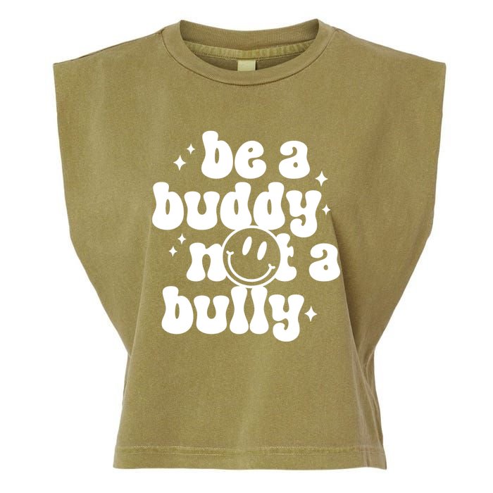Be A Buddy Not A Bully Retro Smile Anti Bullying Unity Day Garment-Dyed Women's Muscle Tee
