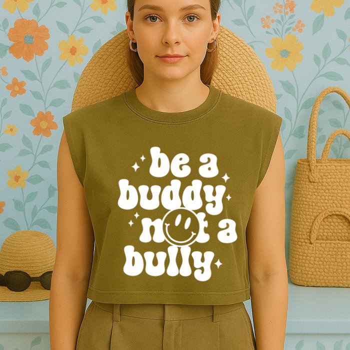 Be A Buddy Not A Bully Retro Smile Anti Bullying Unity Day Garment-Dyed Women's Muscle Tee