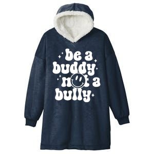 Be A Buddy Not A Bully Retro Smile Anti Bullying Unity Day Hooded Wearable Blanket