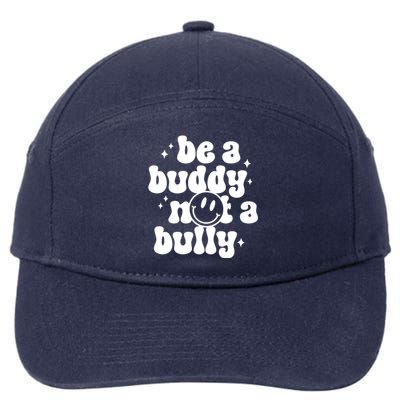 Be A Buddy Not A Bully Retro Smile Anti Bullying Unity Day 7-Panel Snapback Hat