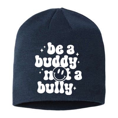 Be A Buddy Not A Bully Retro Smile Anti Bullying Unity Day Sustainable Beanie