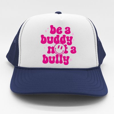 Be A Buddy Not A Bully Retro Smile Anti Bullying Unity Day Trucker Hat