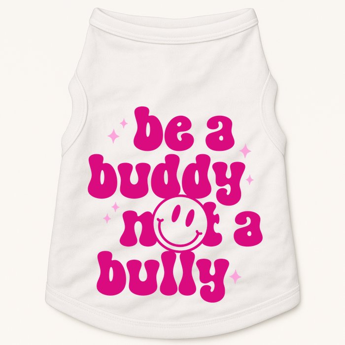 Be A Buddy Not A Bully Retro Smile Anti Bullying Unity Day Doggie Tank