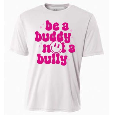 Be A Buddy Not A Bully Retro Smile Anti Bullying Unity Day Cooling Performance Crew T-Shirt